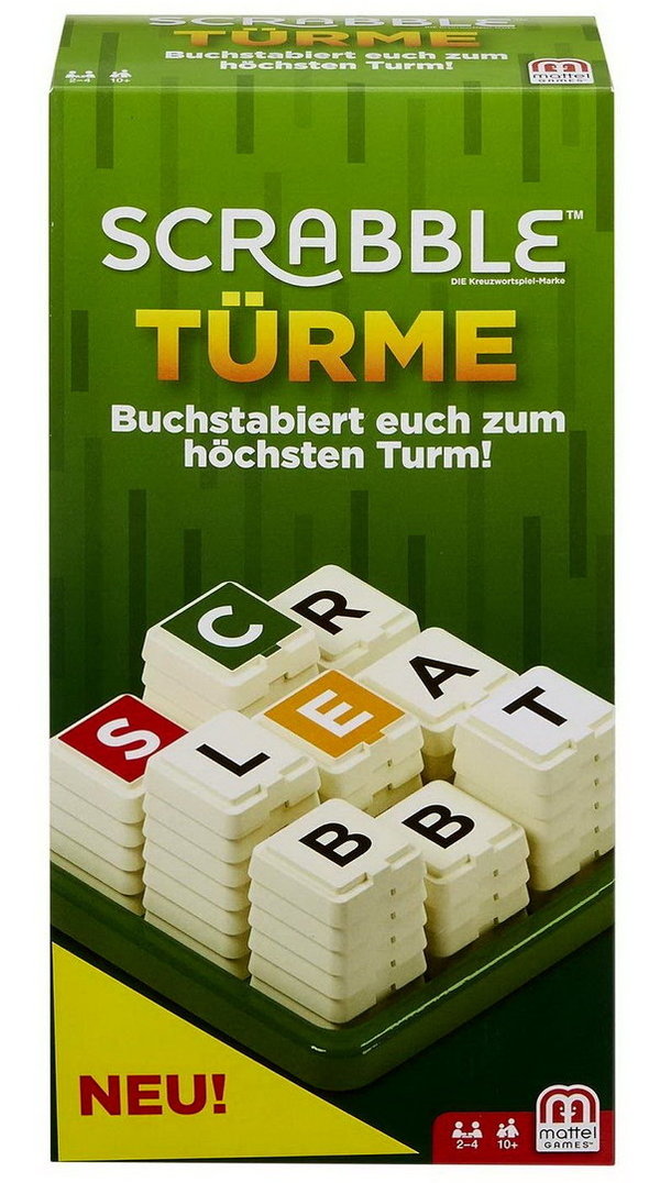 Mattel Games GCW07 Scrabble Türme Spiel