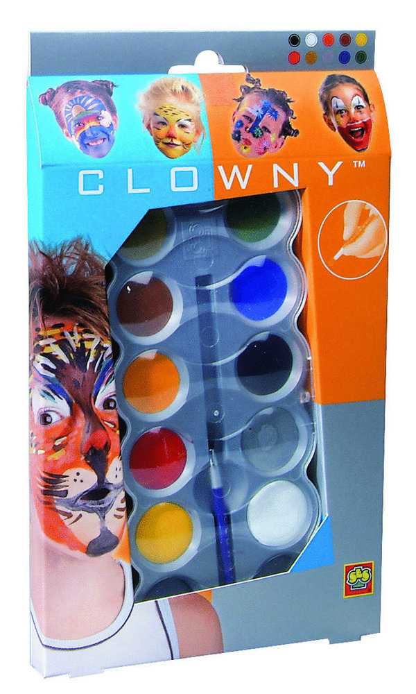 SES Clowny 09694 Aquaschminke für Kinder 10 Farben