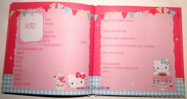 Hello Kitty Tea Party Freundebuch