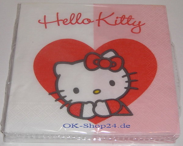 20 Servietten Hello Kitty Sweet Heart