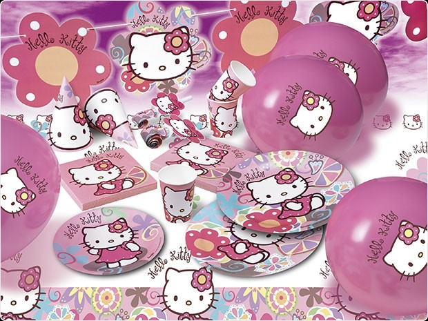 Hello Kitty Bamboo Party Kindergeburtstag 1 Tischdecke Partytischdecke NEU 