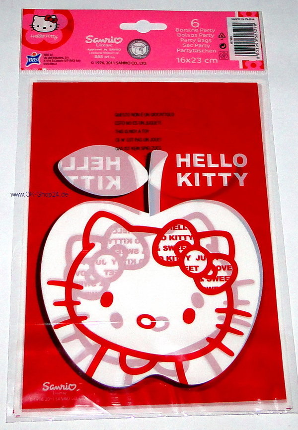 Hello Kitty Apple Partytaschen Partytüten