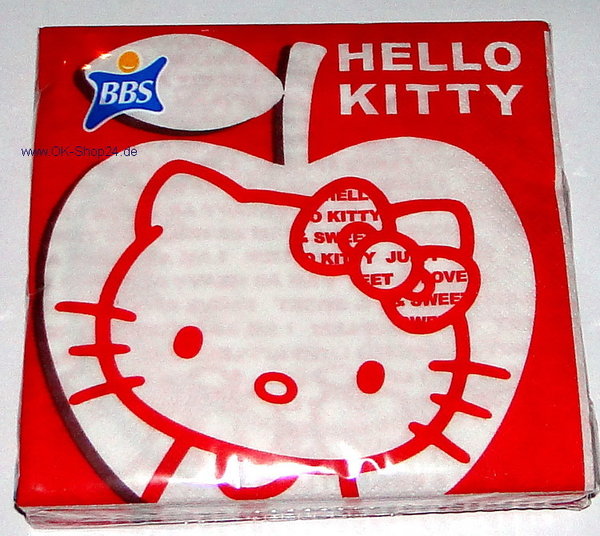Hello Kitty Apple Servietten Kindergeburtstag