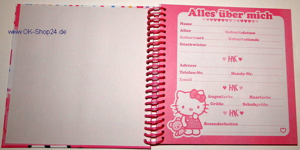 Hello Kitty Mein Tagebuch Sanrio mit Sticker